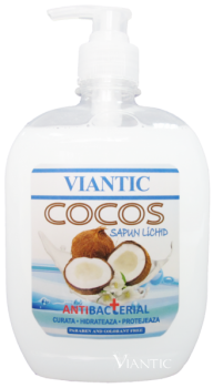 Liquid antibacterial cream- soap 500ml COCONUT with dosing